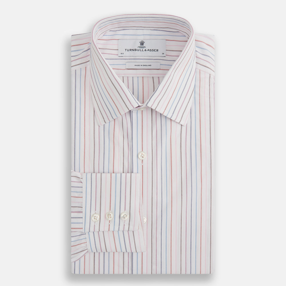 Pink and Blue Multi Double Pinstripe Mayfair Shirt