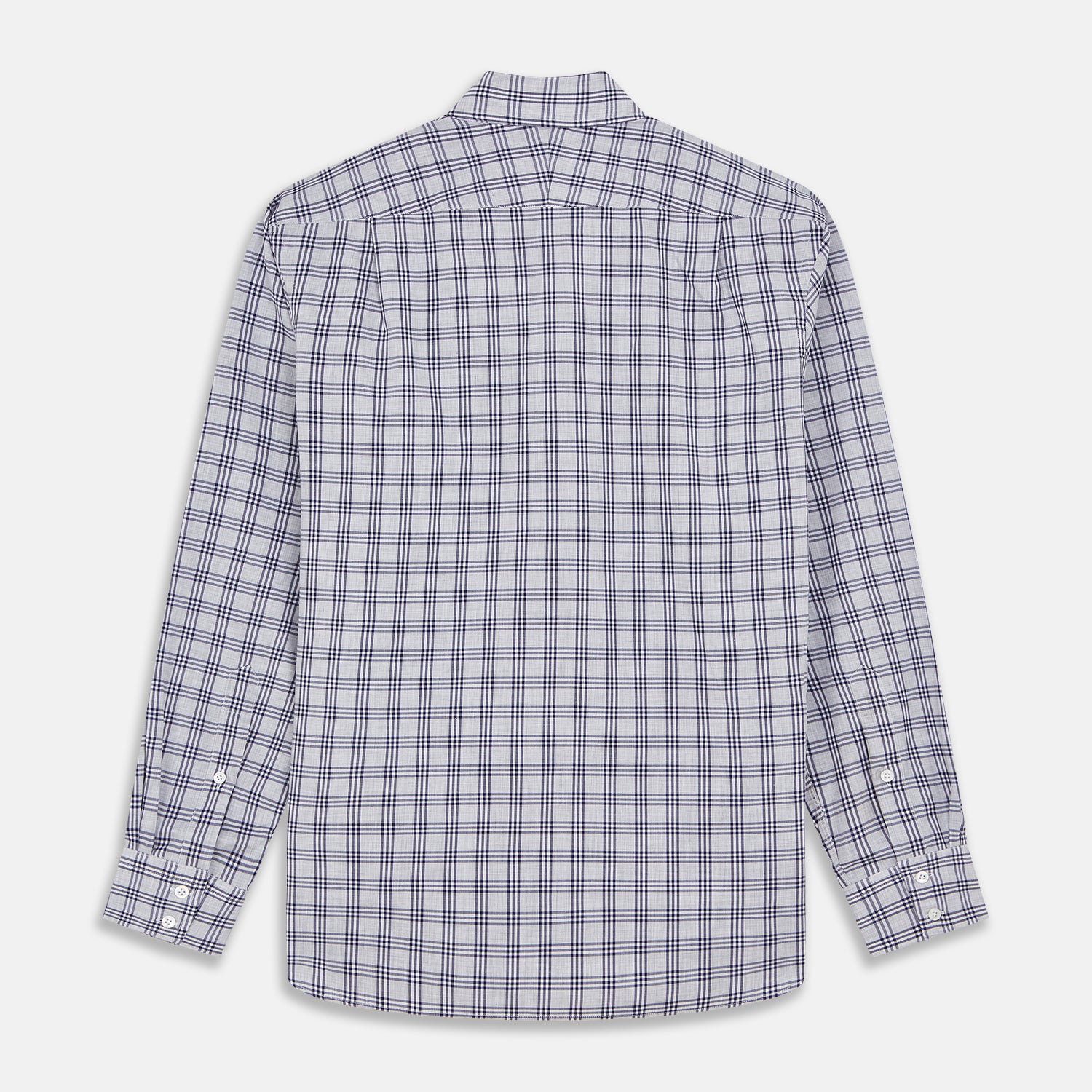 View 5 of product Grey Multi Check Cotton Tailored Fit Shelton Shirt