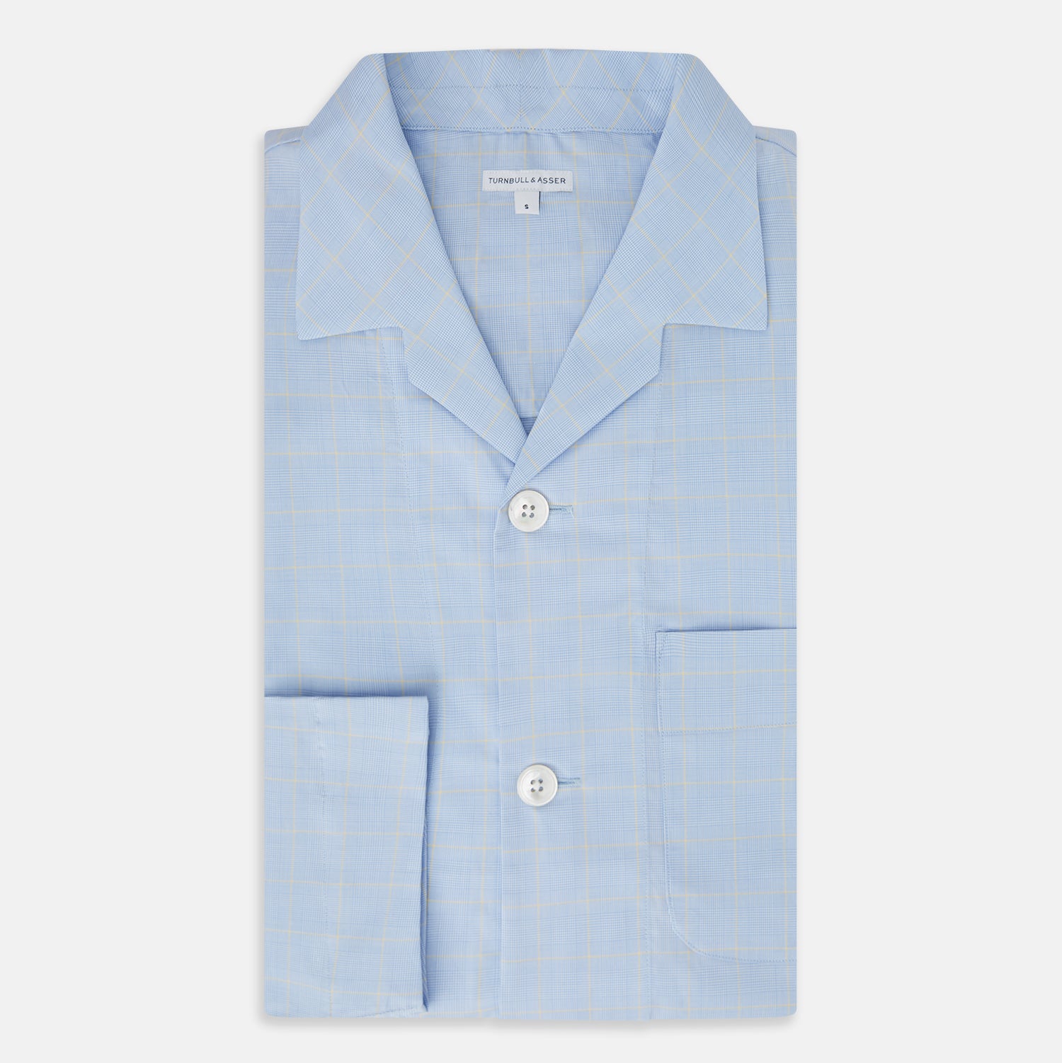 View 5 of product Blue Prince of Wales Check Pyjama Shirt