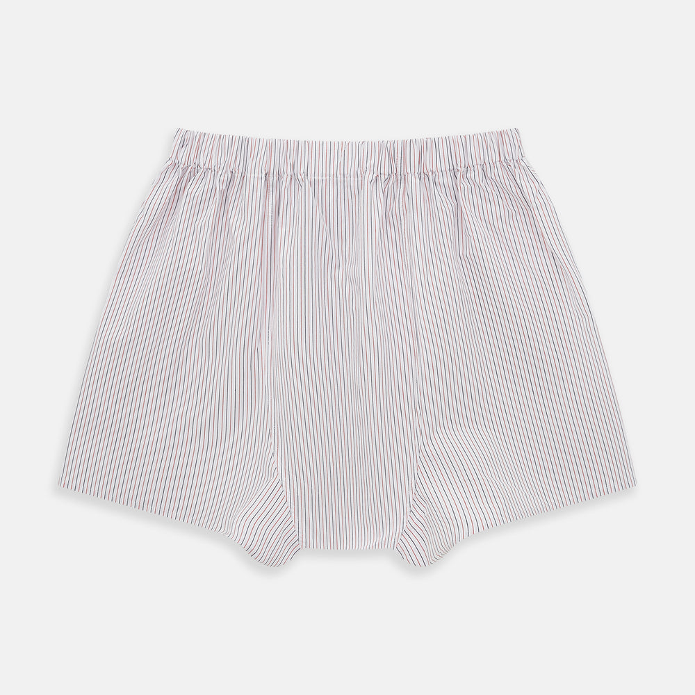 Red And Black Stripe Godfrey Boxer Shorts