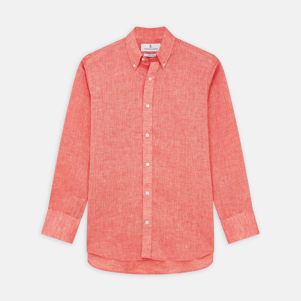 Pink Plain Linen Fabric