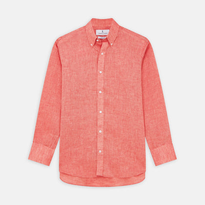 Pink Plain Linen Fabric