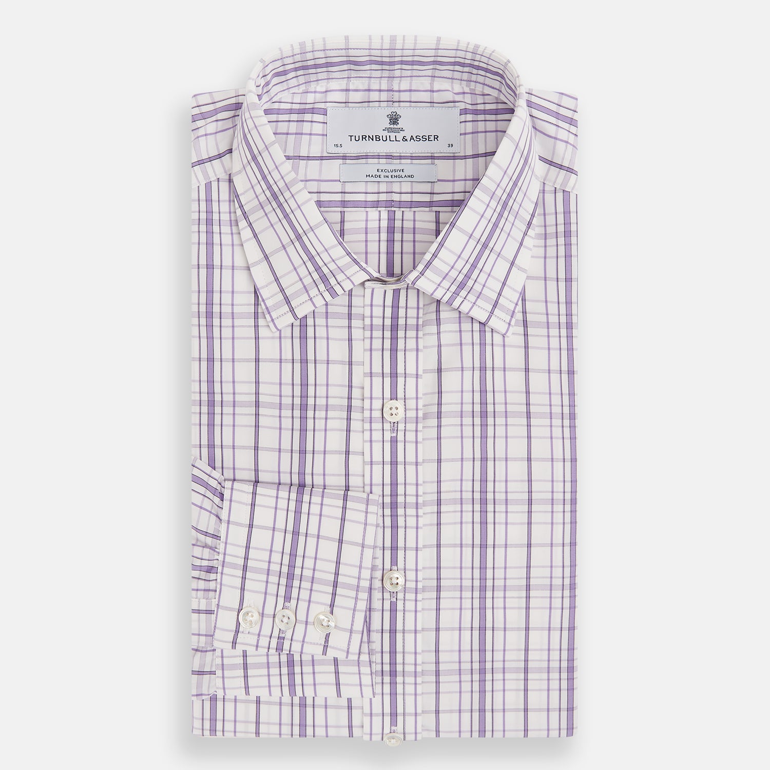 View 5 of product Purple Plaid Check Mayfair Shirt