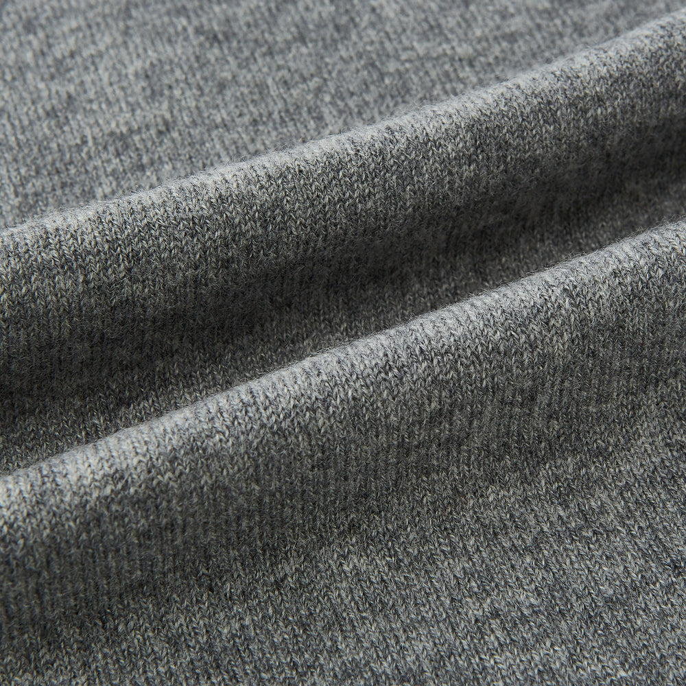 Plain Grey Cashmere Knitted Scarf