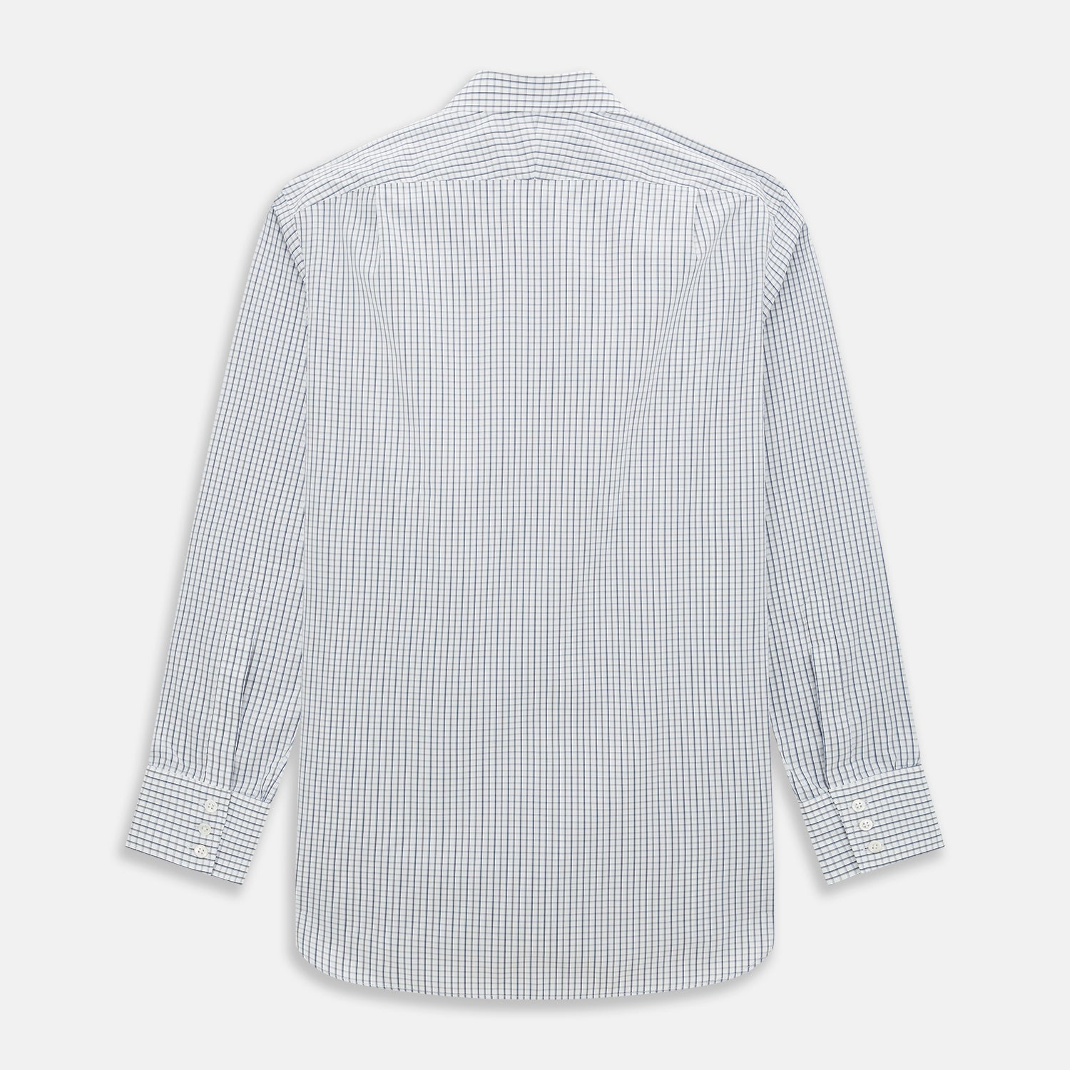 View 3 of product Blue and Coffee Tattersall Check Mayfair Shirt
