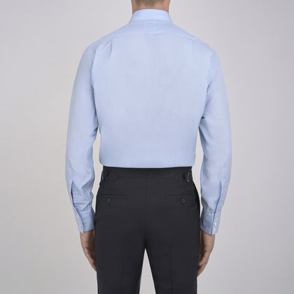 Light Blue End-on-End Shirt with T&A Collar and 3-Button Cuffs Image 2