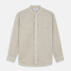 View 1 of product Light Oatmeal Linen Weekend Fit Unwin Shirt