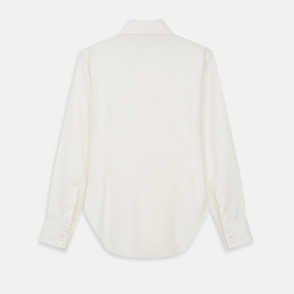 Cream Silk Tailored Bianca Shirt Image 2