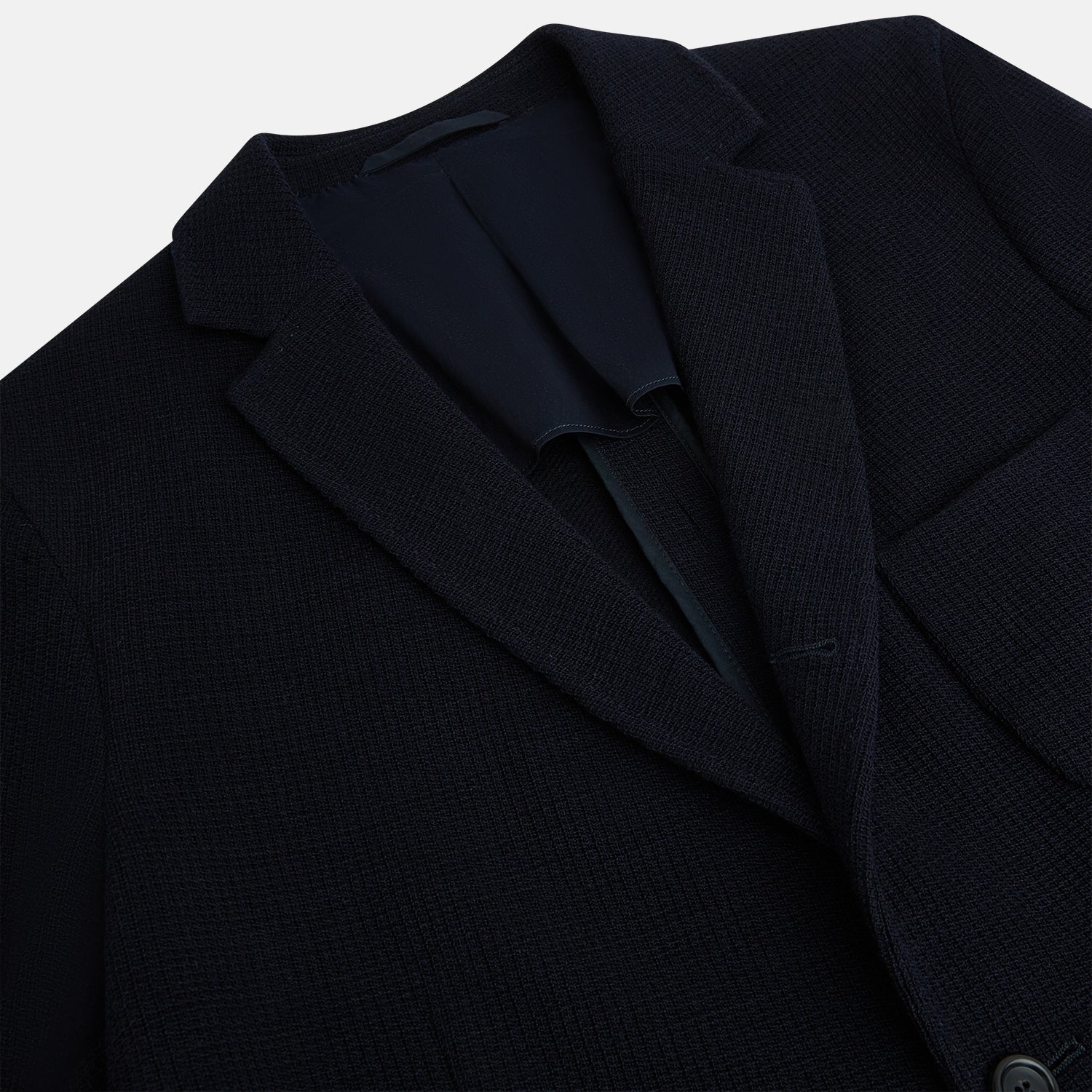 NAVY KNITTED CAMBRIDGE BLAZER