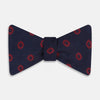 View 1 of product Navy and Burgundy Motif Silk Bow Tie