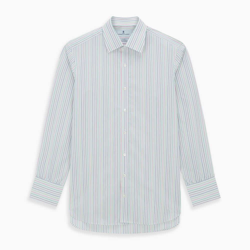Multicoloured Double Pinstripe Mayfair Shirt