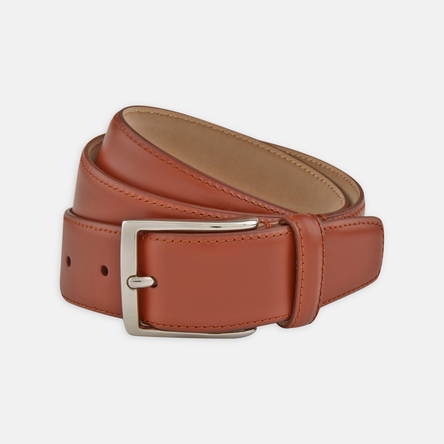 View 1 of product Red Classic Calf Leather Satin Belt