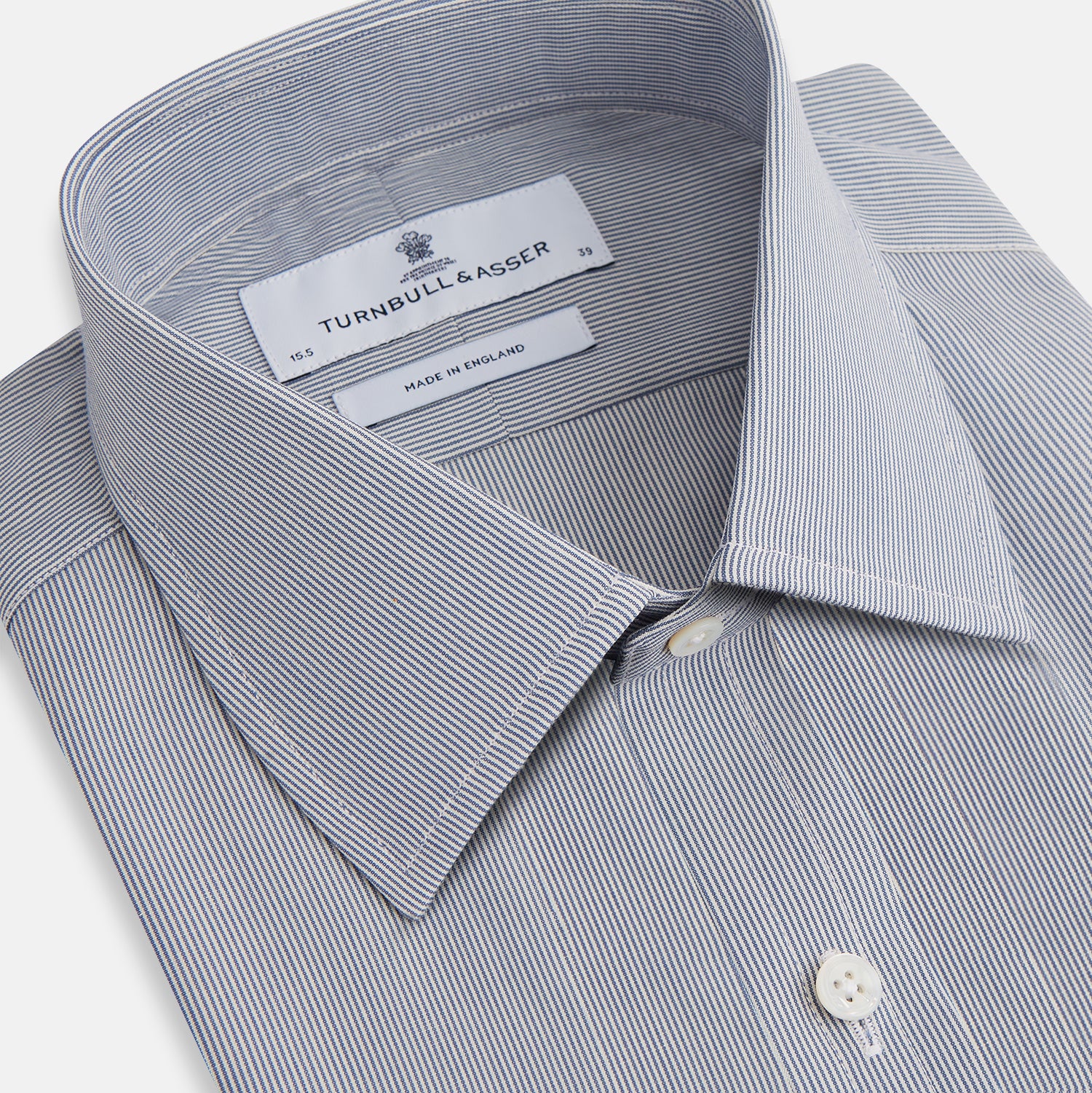 View 5 of product Blue Fine Stripe Mayfair Shirt