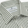 View 4 of product Green Stripe Weekend Fit Shirt with Derby Collar and 1-Button Cuffs
