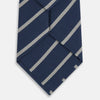 View 3 of product Navy Block Stripe Silk Blend Tie