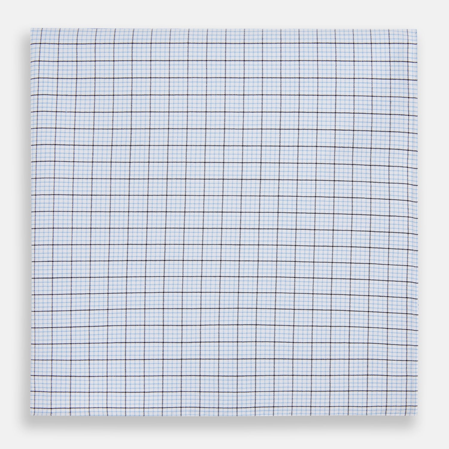 View 1 of product Hand Rolled Blue Multi Graph Check Handkerchief