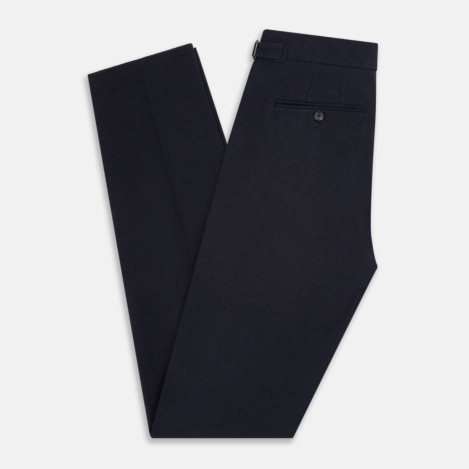 View 6 of product Navy Linen Blend Henry Trousers
