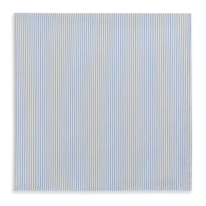 Sky Blue Hairline Stripe Hand-Rolled Handkerchief Image 3