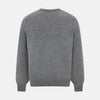 View 3 of product Grey Melange Cashmere V-neck Jumper
