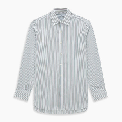 Forest Green with Multicoloured Music Stripe Mayfair Shirt Image 6