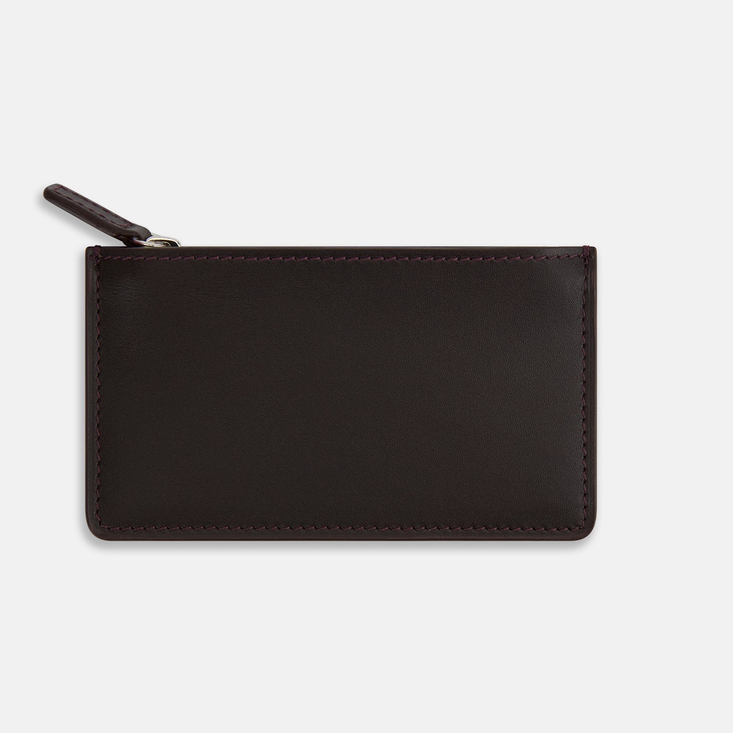 View 3 of product Burgundy Leather Zip Wallet