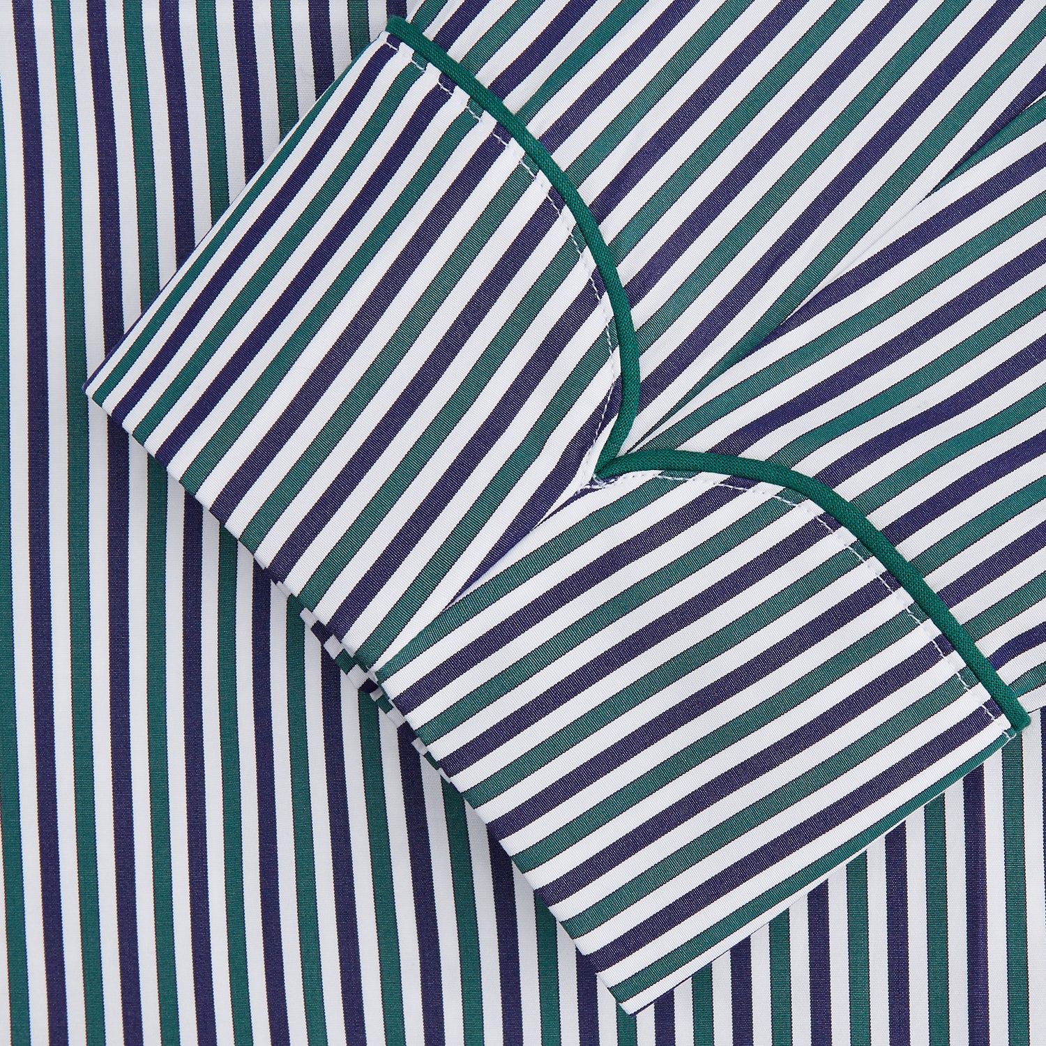 View 3 of product Green and Blue Stripe Cotton Arnold Gown