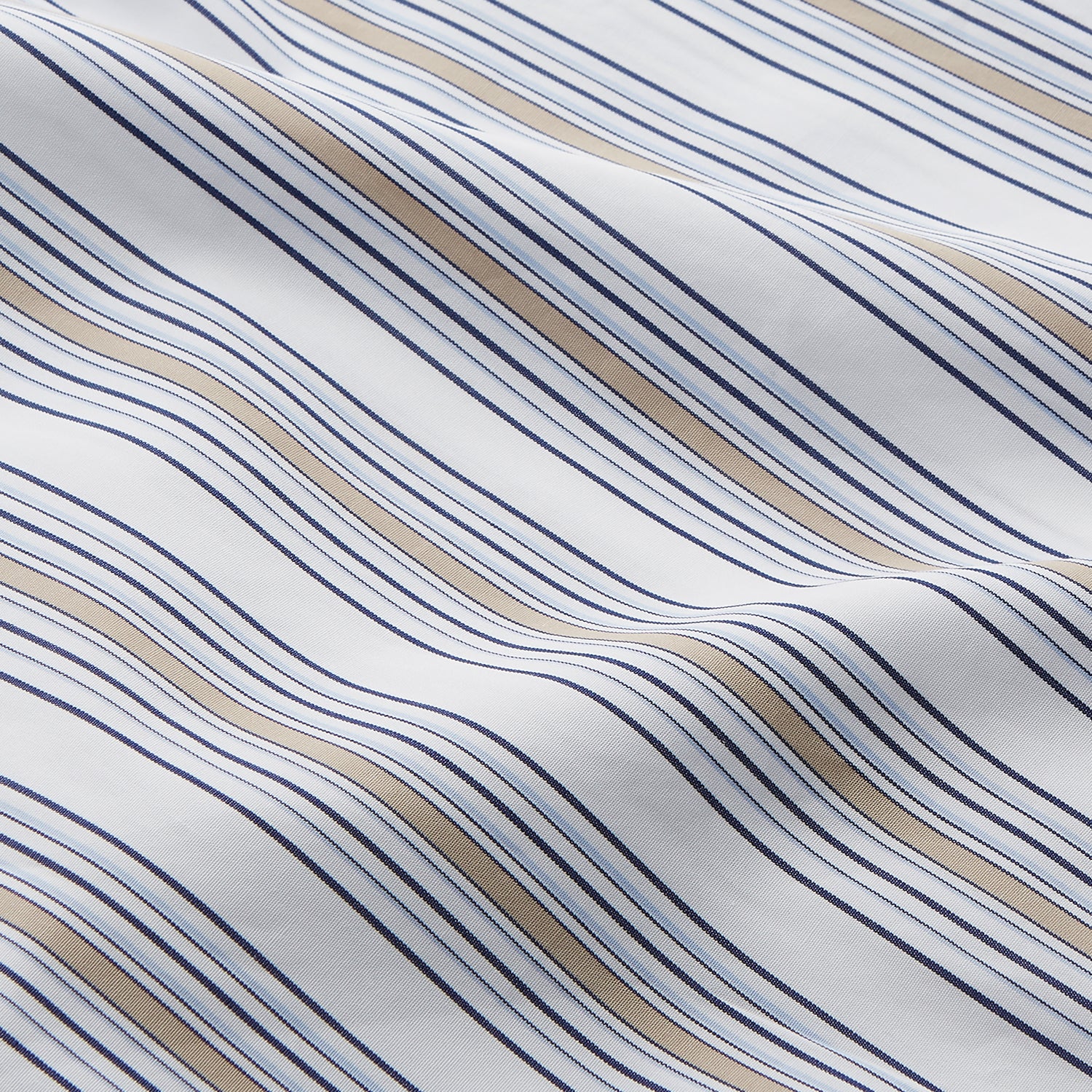 View 4 of product Sand Multi Stripe Regular Fit Shirt with T&A Collar & 3 Button Cuffs