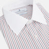 View 2 of product Red Double Stripe Shirt with Contrast T&A Collar and Cuffs