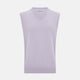 Lilac Cashmere V-Neck Vest