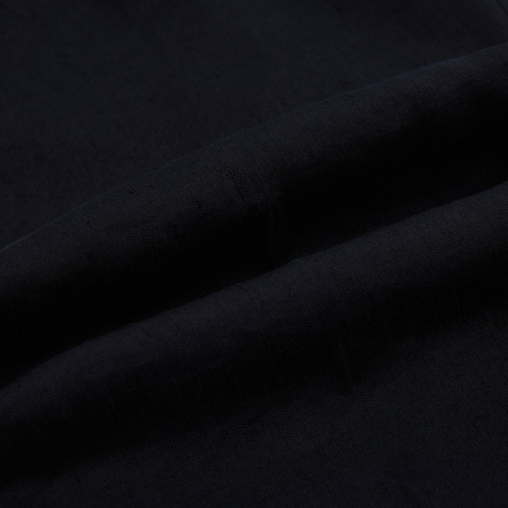 Navy Linen Blend Henry Trousers