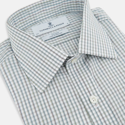 Forest Green with Multi-Hued Graph Check Mayfair Shirt Image 1