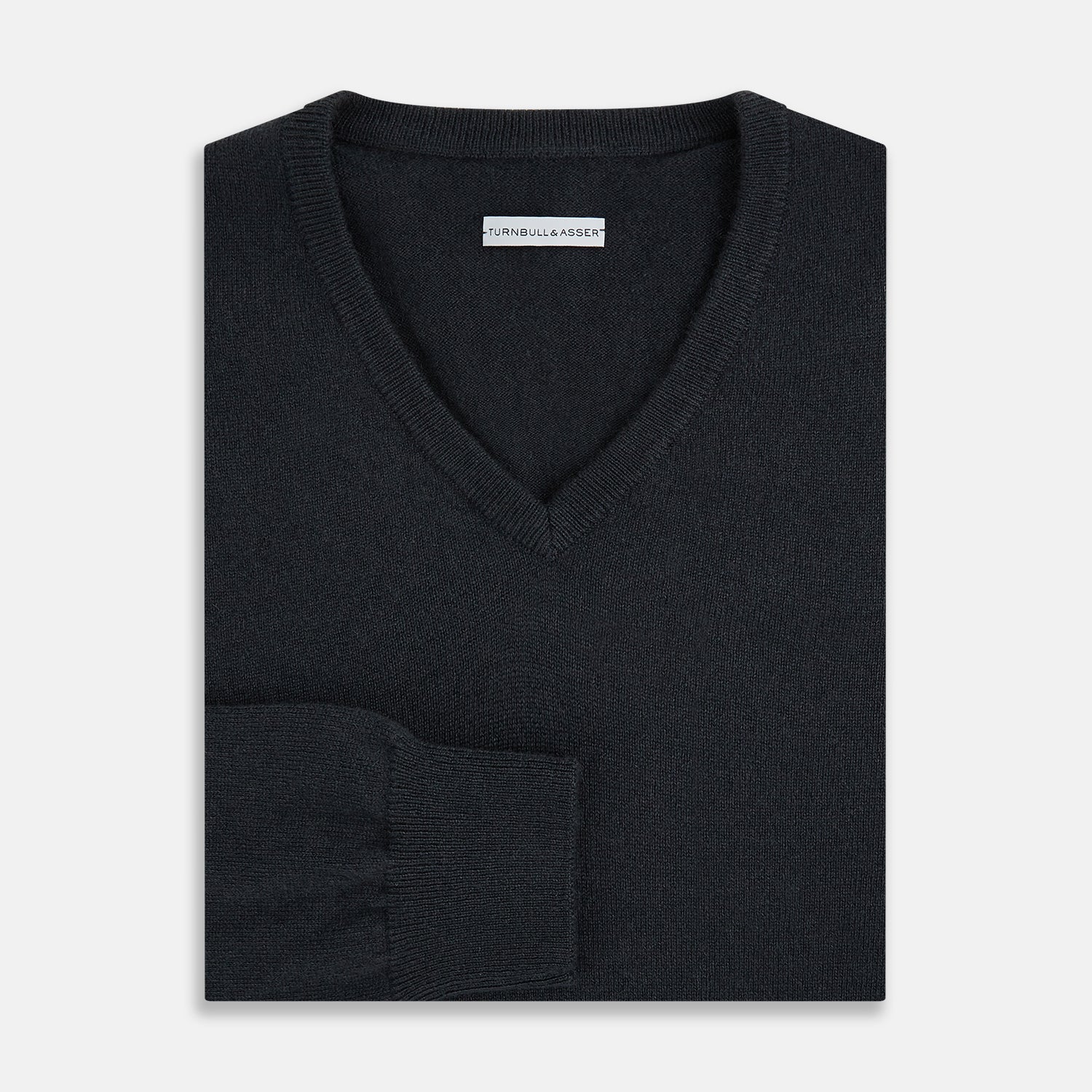 View 4 of product Dark Green Cashmere V-Neck Jumper