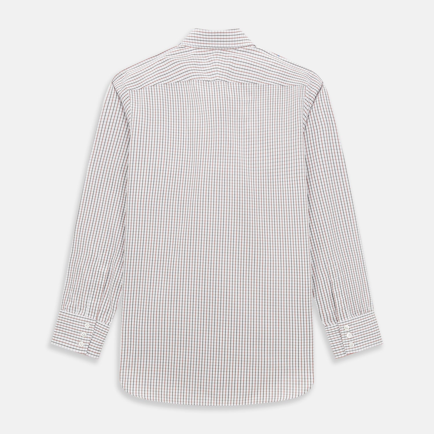 View 3 of product Red and midnight blue Tattersall Check Windsor Shirt