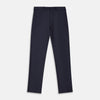 View 1 of product Navy Wool Blend Single Pleated Gerry Trousers