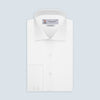 View 1 of product Tailored Fit Two-Fold 120 White Cotton Shirt with Kent Collar and 2-Button Cuffs