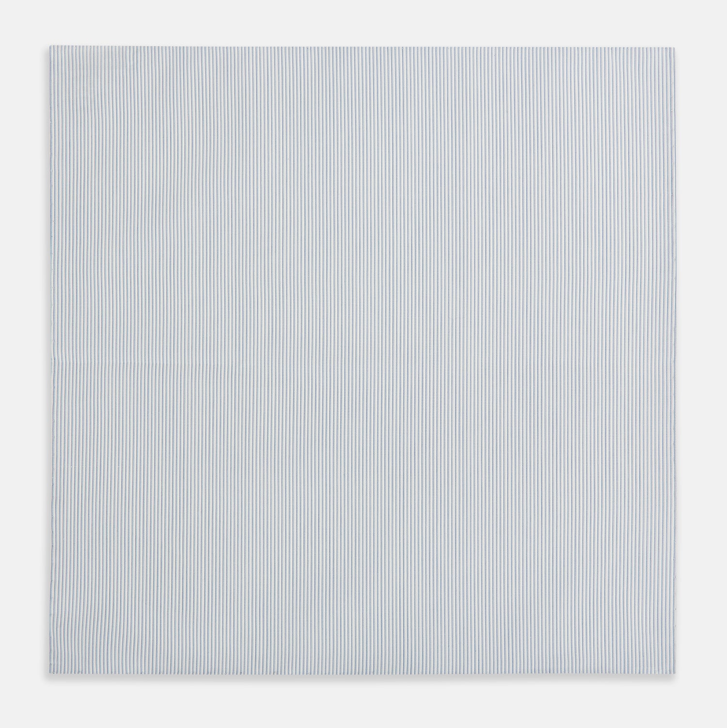 View 3 of product Sky Blue Hairline Stripe Hand-Rolled Handkerchief