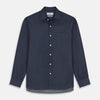 View 1 of product Blue Weekend Fit Finch Shirt With Derby Collar And Chest Pocket