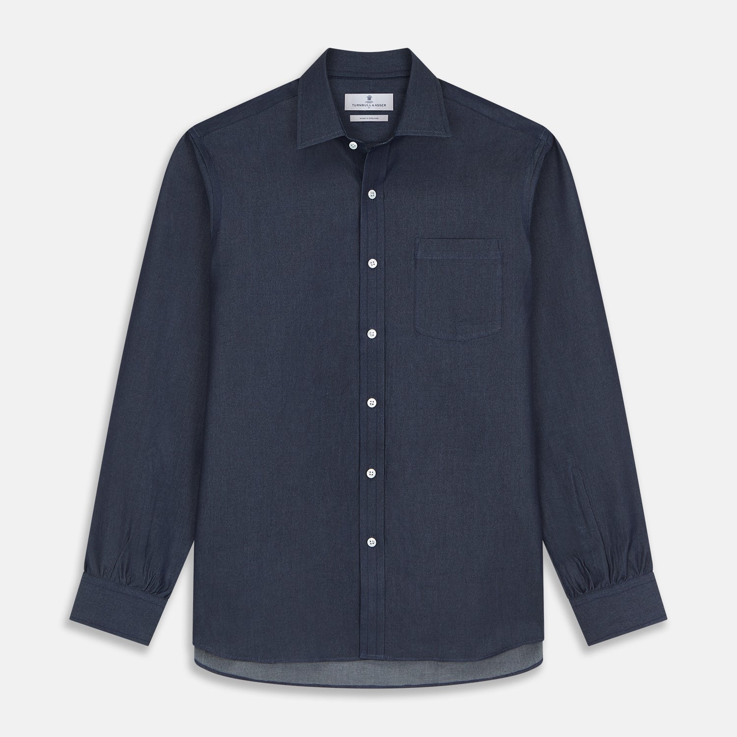 View 1 of product Blue Weekend Fit Finch Shirt With Derby Collar And Chest Pocket