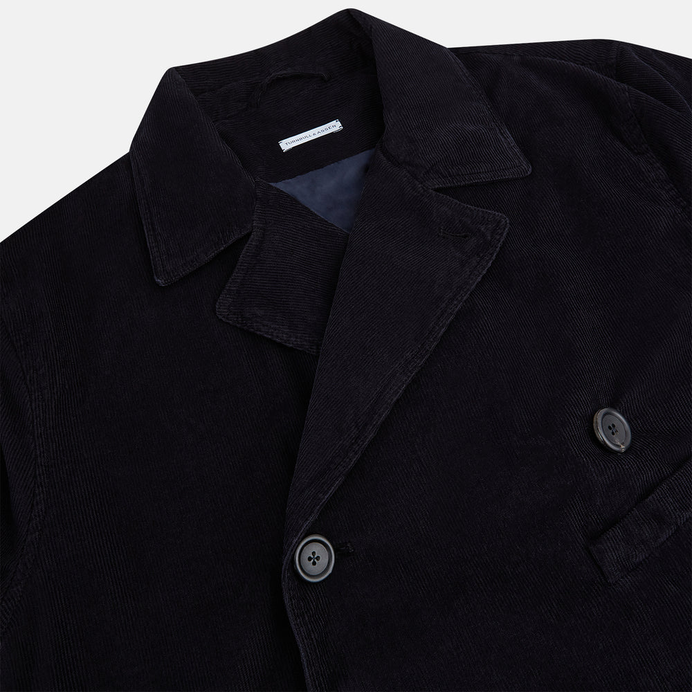 Navy Kingston Corduroy Caban Jacket
