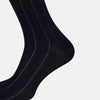 View 4 of product Azzurro/violet Dash Striped Long Socks