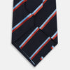 View 3 of product Red And Blue Stripe Silk Blend Tie