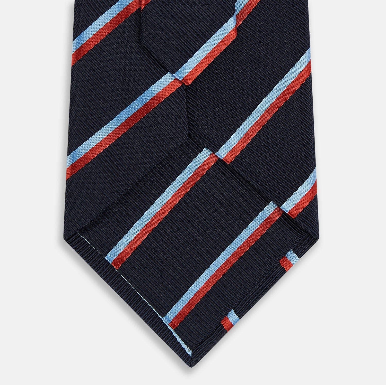 View 3 of product Red And Blue Stripe Silk Blend Tie