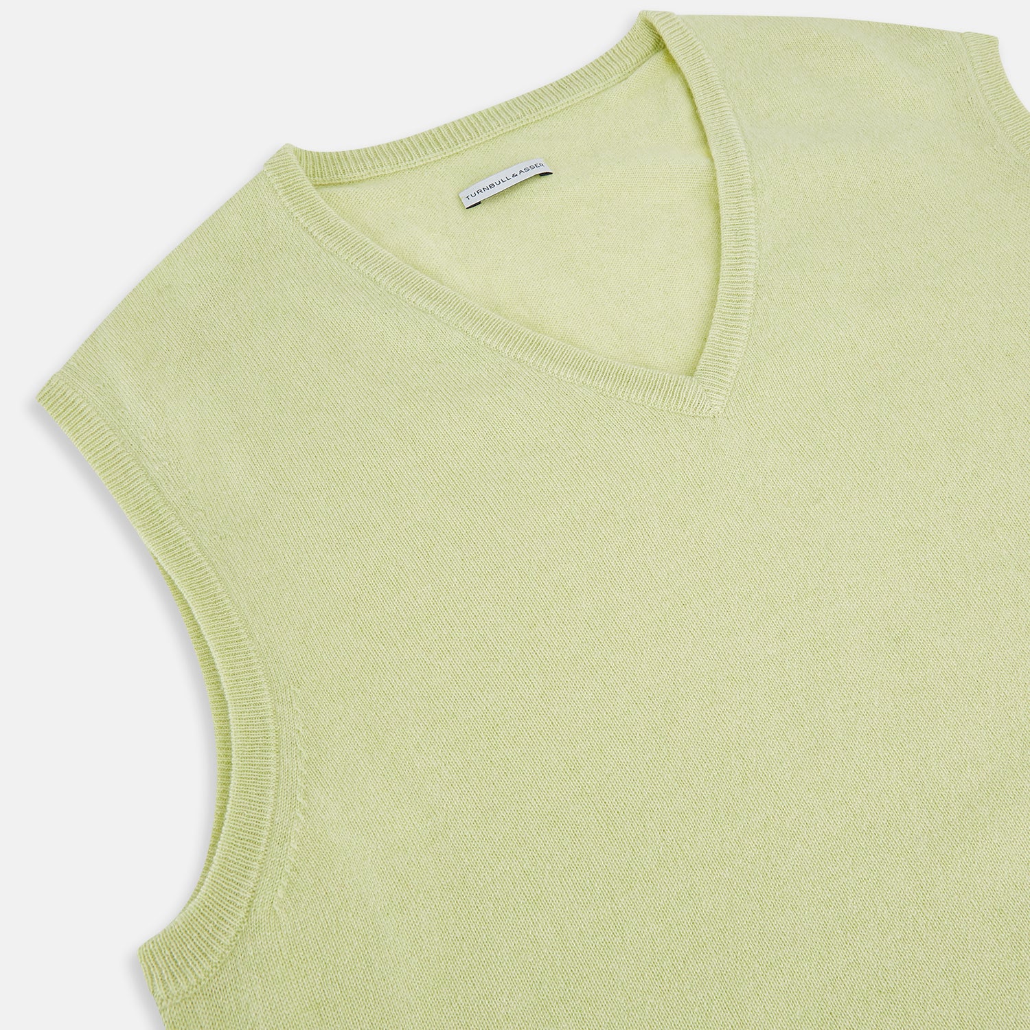 View 2 of product Melon Green V-neck Cashmere Vest