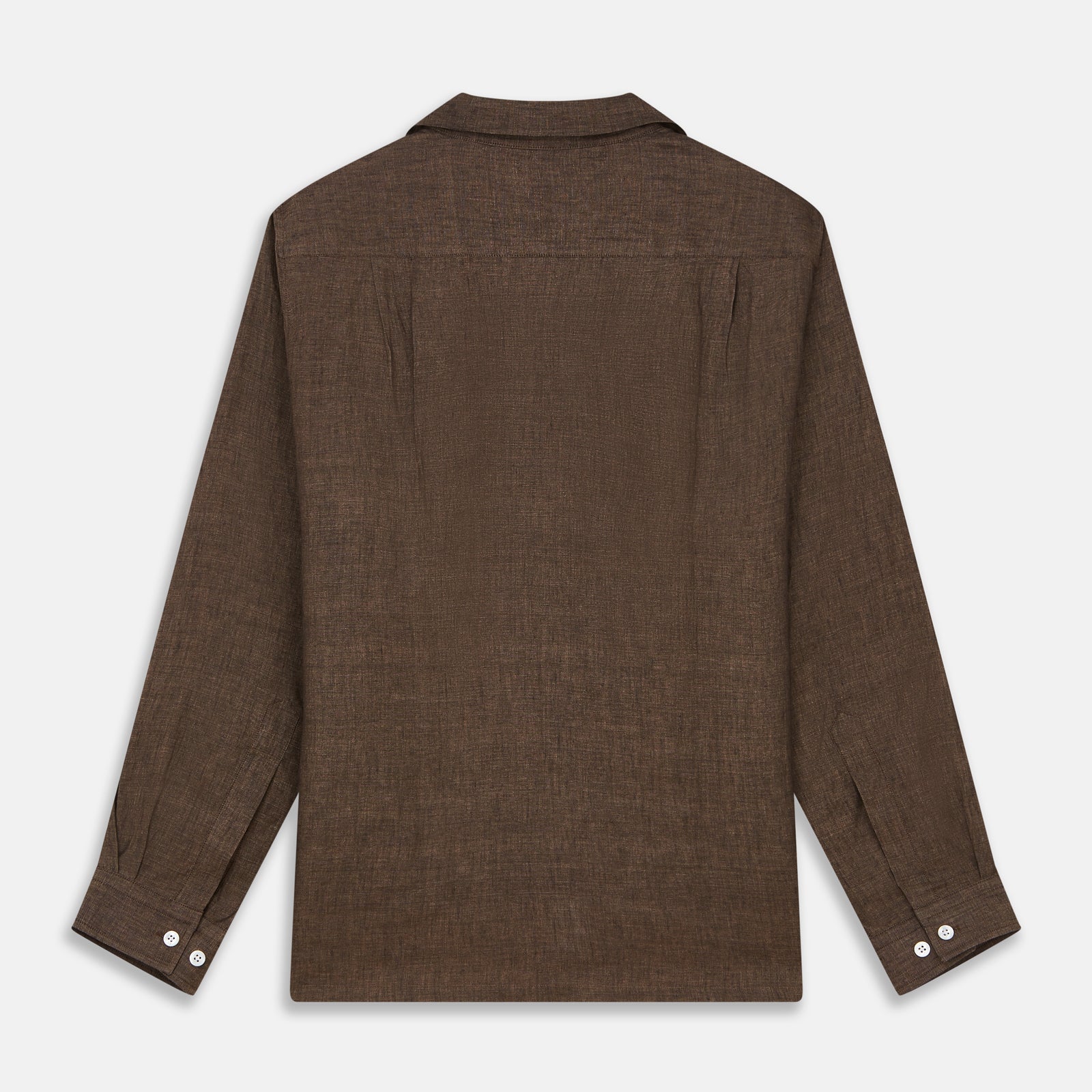View 5 of product Chocolate Brown Linen Holiday Fit Fellows Shirt