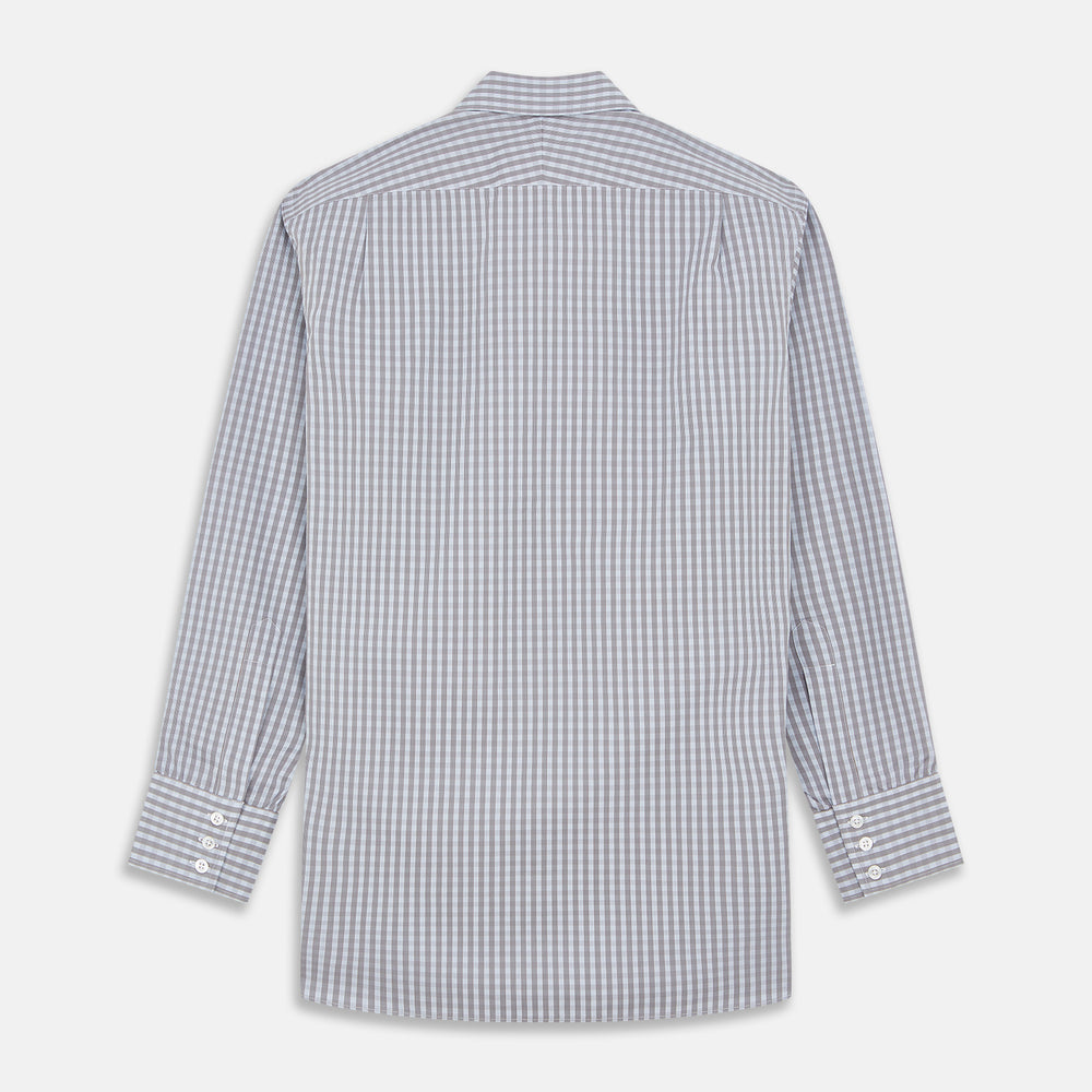 Pale Blue Multi Check Cotton Regular Fit Mayfair Shirt