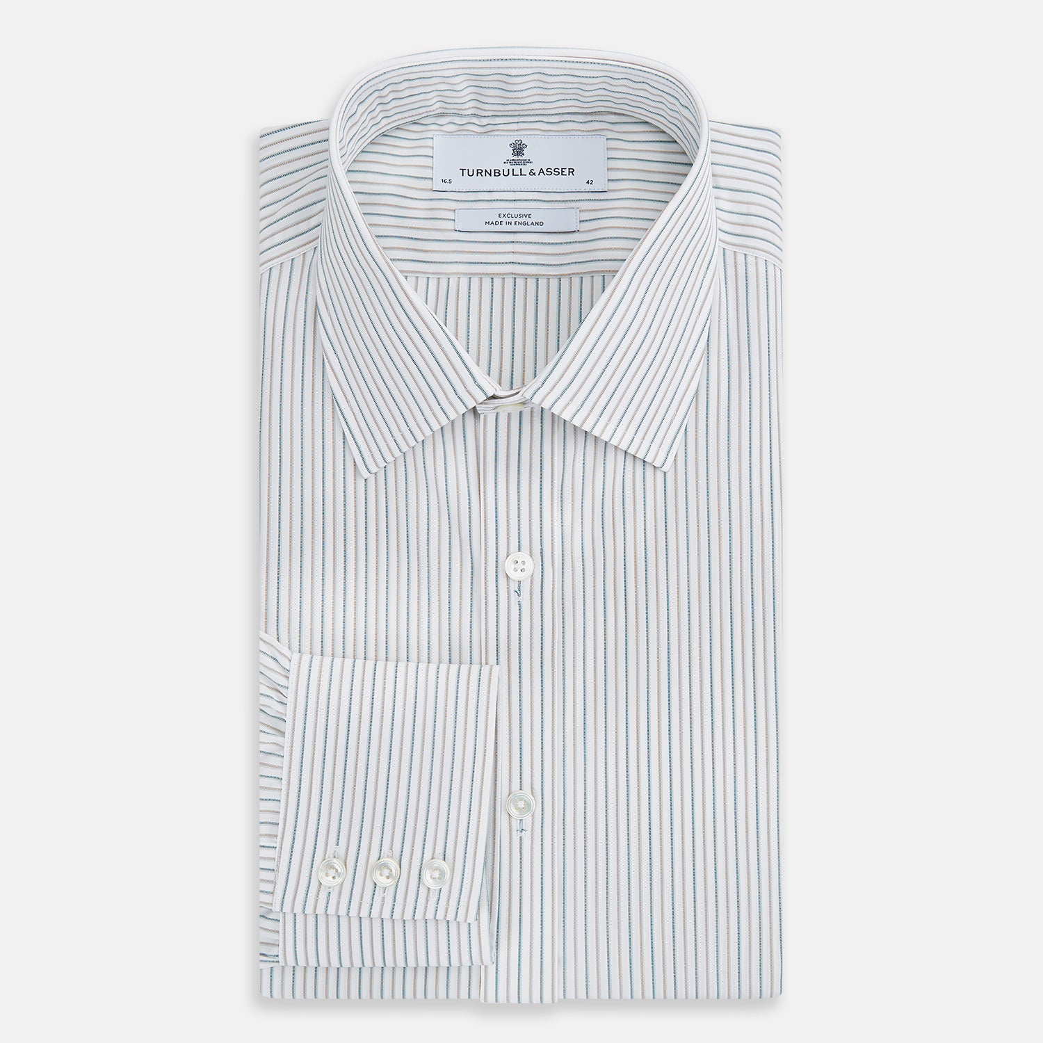 View 5 of product Teal Double Stripe Mayfair Shirt