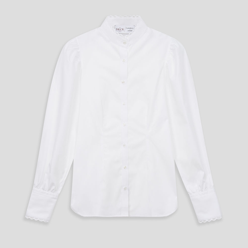 Turnbull and The Deck White Cotton Expressionist Shirt