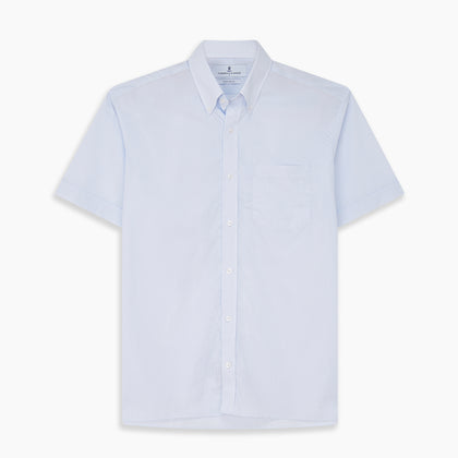 Pale Blue Stripe Cotton Weekend Fit Williams Shirt Image 4