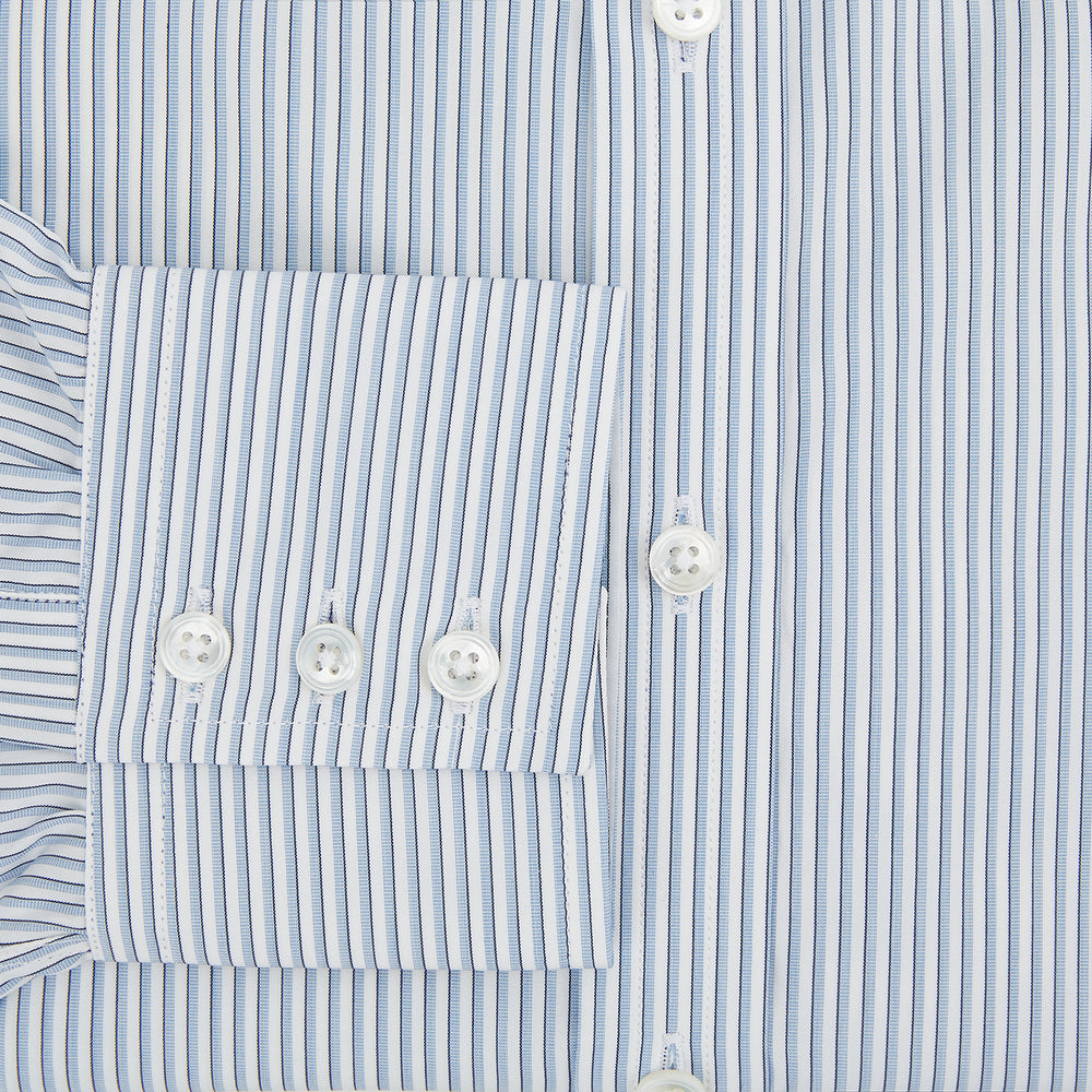 Sky Blue Shadow Pinstripe Mayfair Shirt