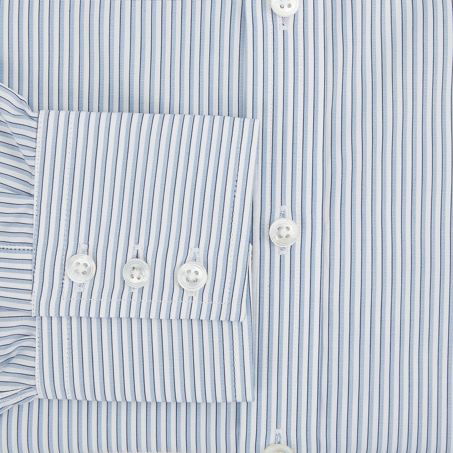 View 4 of product Sky Blue Shadow Pinstripe Mayfair Shirt